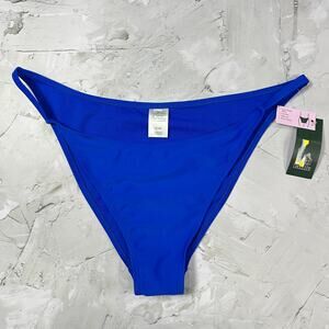 NEW Wild Fable Bikini Bottom Size XL Blue Front Scoop High Leg Cheeky TARGET NWT